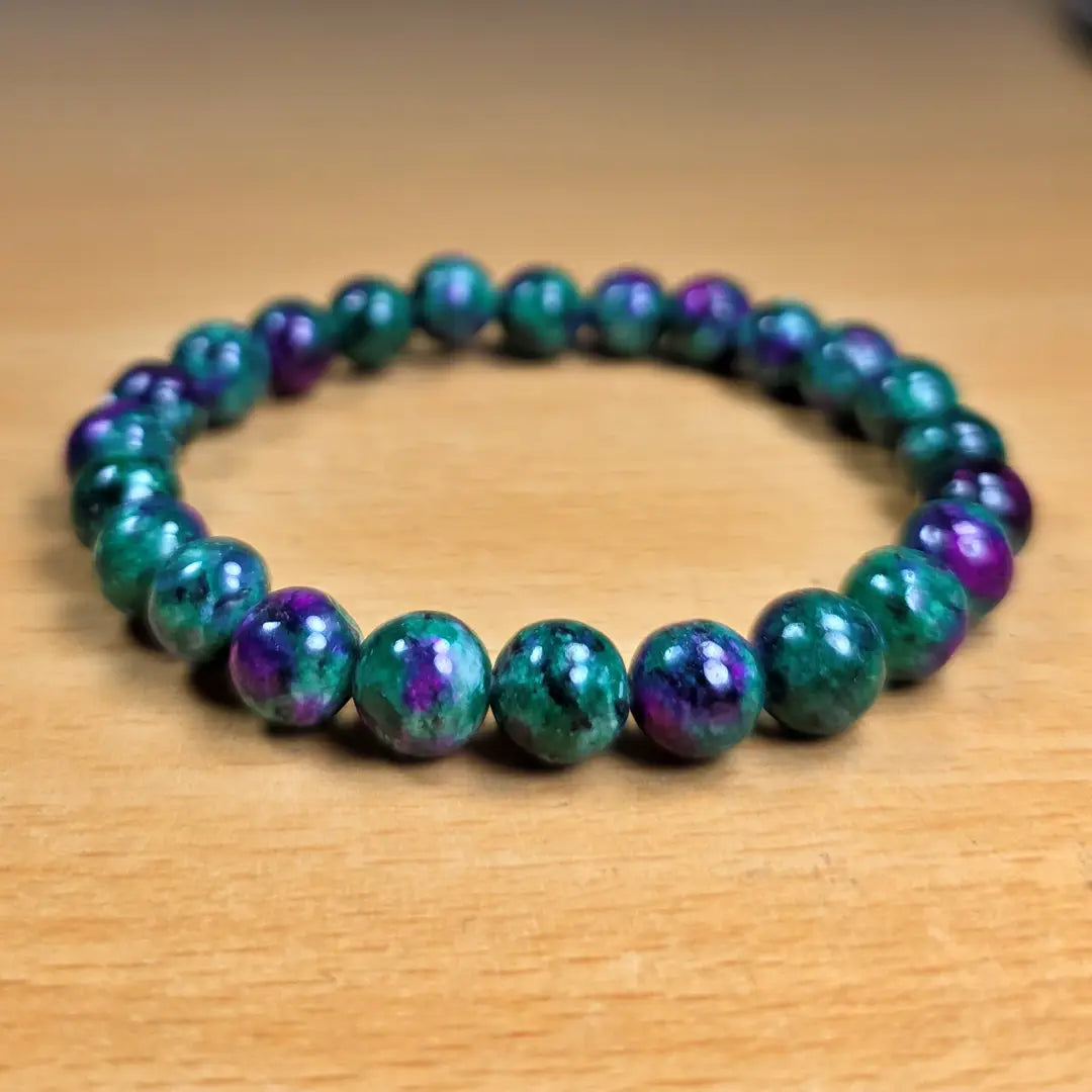 Natural Ruby Zoisite Stone Bracelet – Energy & Heart Chakra Gem