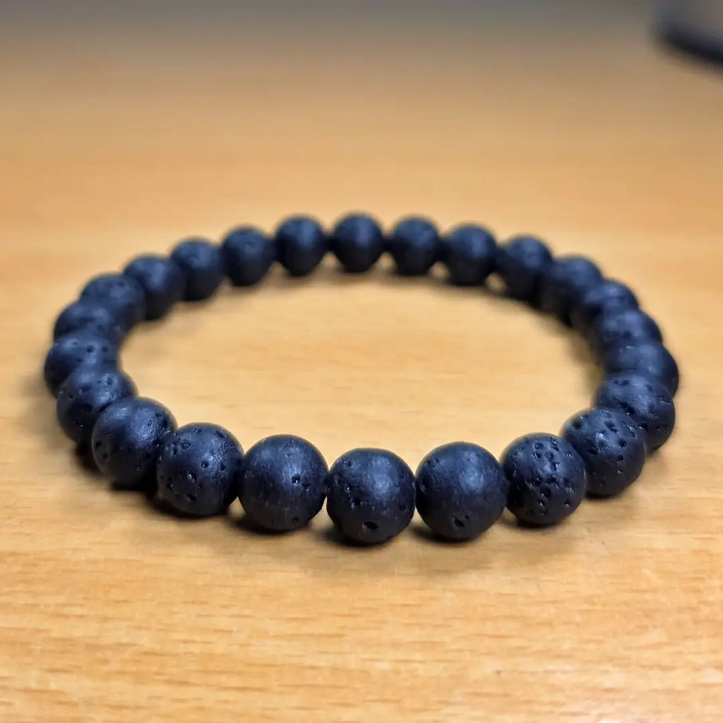 Natural Lava Stone Bracelet – Stylish Volcanic Rock Jewelry for Men & Women