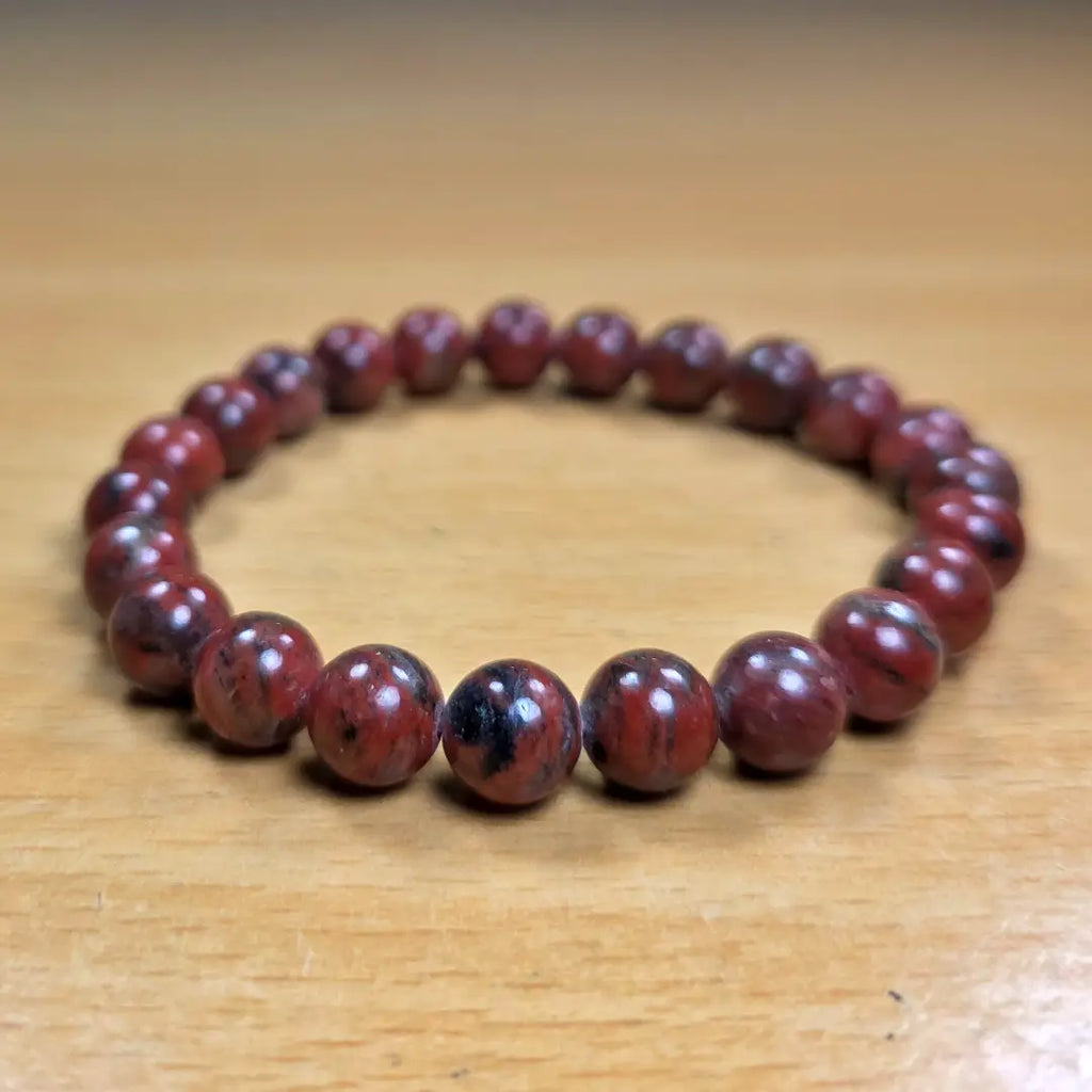 Red Jasper Bracelet – Natural Stone for Strength & Stability