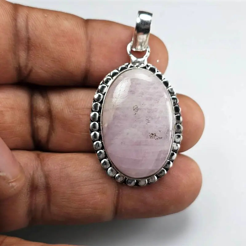Natural Pink Kunzite Gemstone Pendant