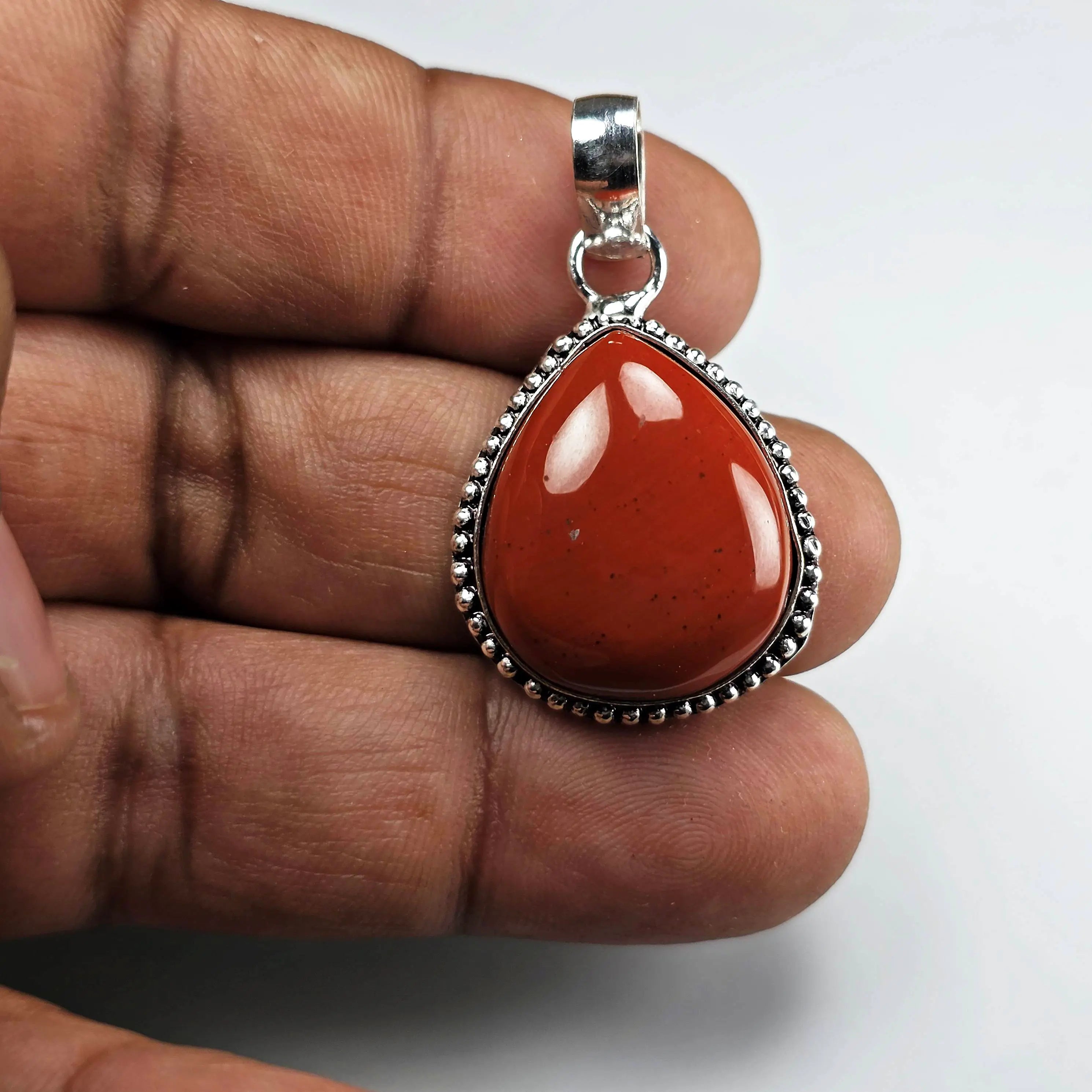 Natural Red Jasper Pendant