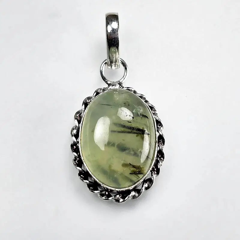 Natural Prehnite Gemstone Pendant