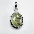 Natural Prehnite Gemstone Pendant