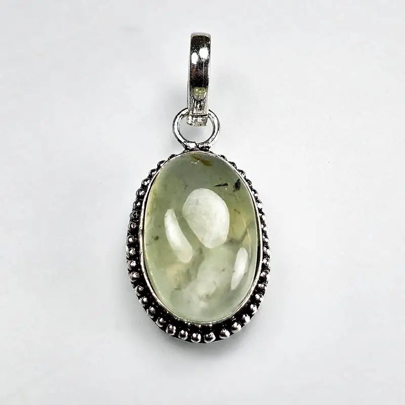 Natural Prehnite Gemstone Pendant