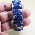 Natural Sodalite Flat Bead Bracelet