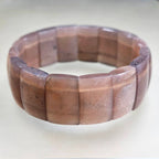 Natural Moonstone Flat Bead Bracelet