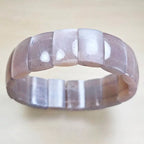 Natural Moonstone Flat Bead Bracelet