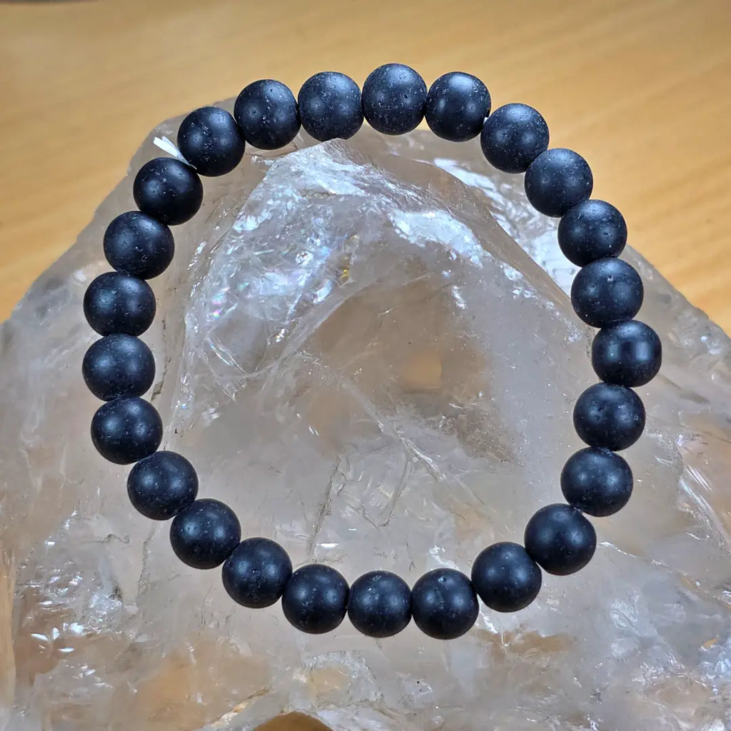 Basalt Bracelet – Natural Lava Stone Bracelet for Strength & Balance
