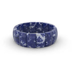 Natural Sodalite Flat Bead Bracelet
