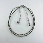 gemstone anklet online in India on a light grey background