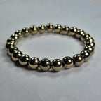 Handmade golden pyrite bracelet for wealth and protection