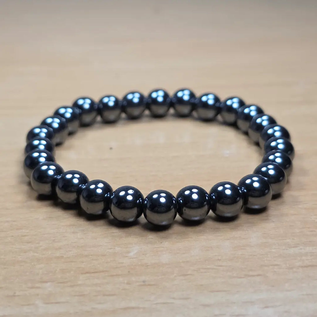 Mystic Grey Hematite – Natural Energy Stone Bracelet