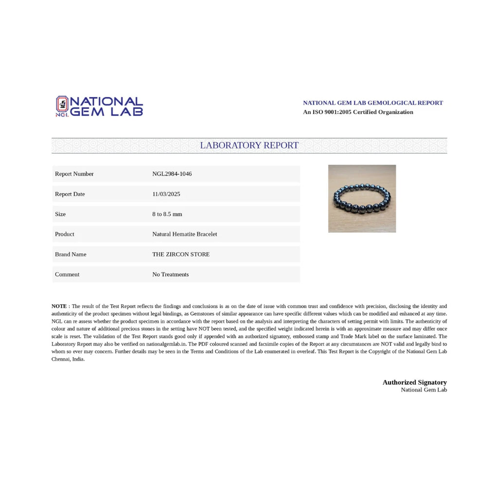 Natural Hematite Bracelet – Grounding & Healing Energy Stone