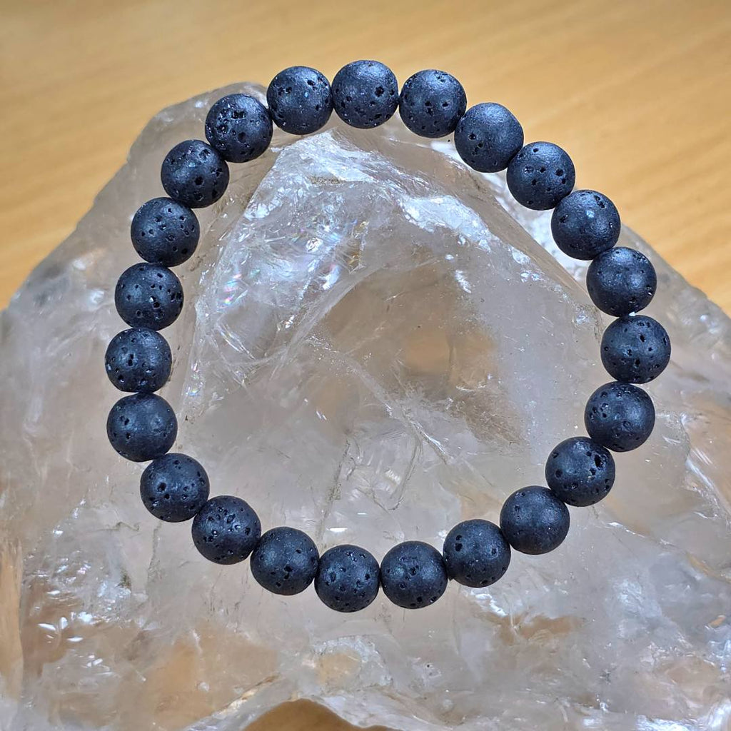 Natural Lava Stone Bracelet – Stylish Volcanic Rock Jewelry for Men & Women