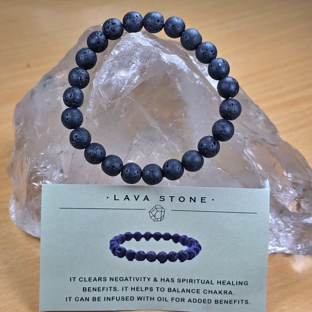 Natural Lava Stone Bracelet – Stylish Volcanic Rock Jewelry for Men & Women
