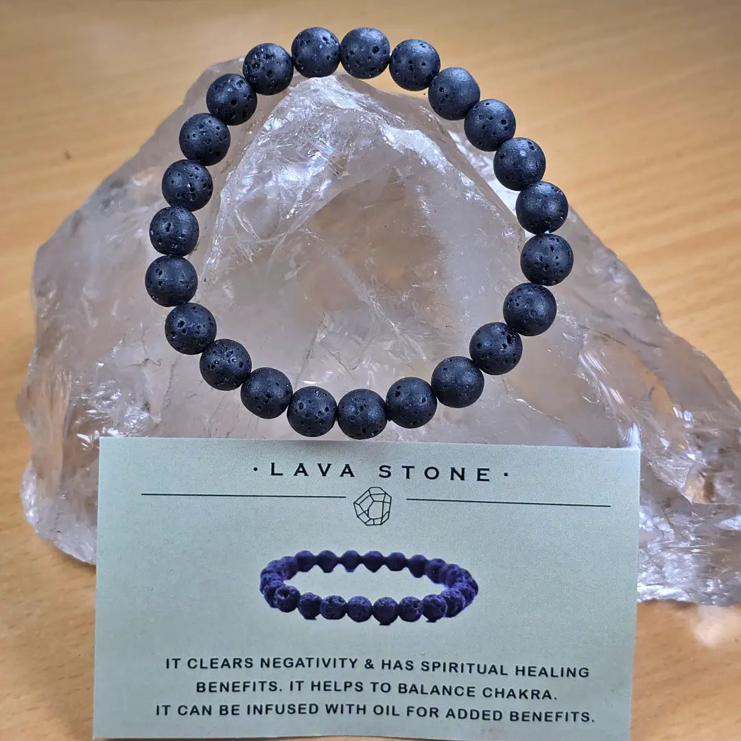 Natural Lava Stone Bracelet – Stylish Volcanic Rock Jewelry for Men & Women