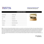 National Gem Lab laboratory report for a natural pyrite bracelet with product details.