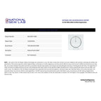 National Gem Lab laboratory report for a natural pyrite anklet with brand name 'The Zircon Store'.
