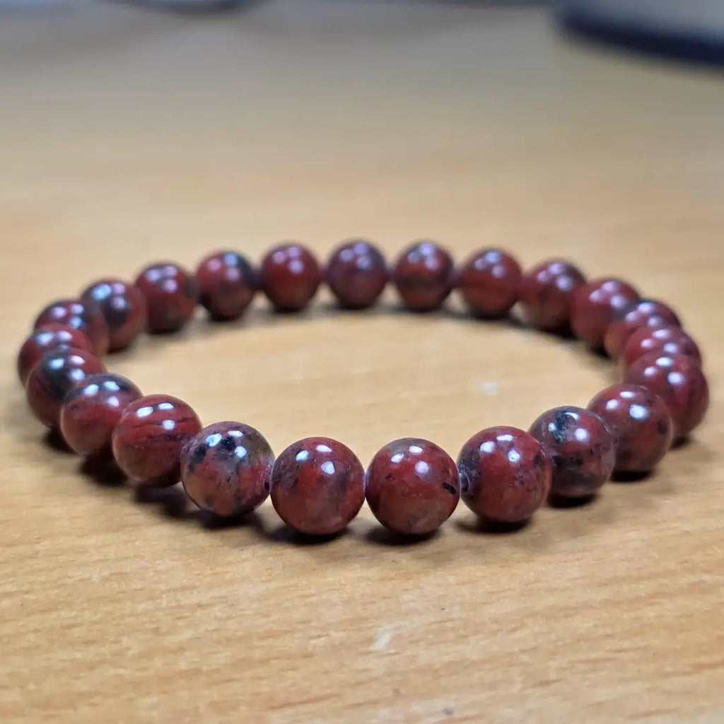 Red Jasper Bracelet – Natural Stone for Strength & Stability