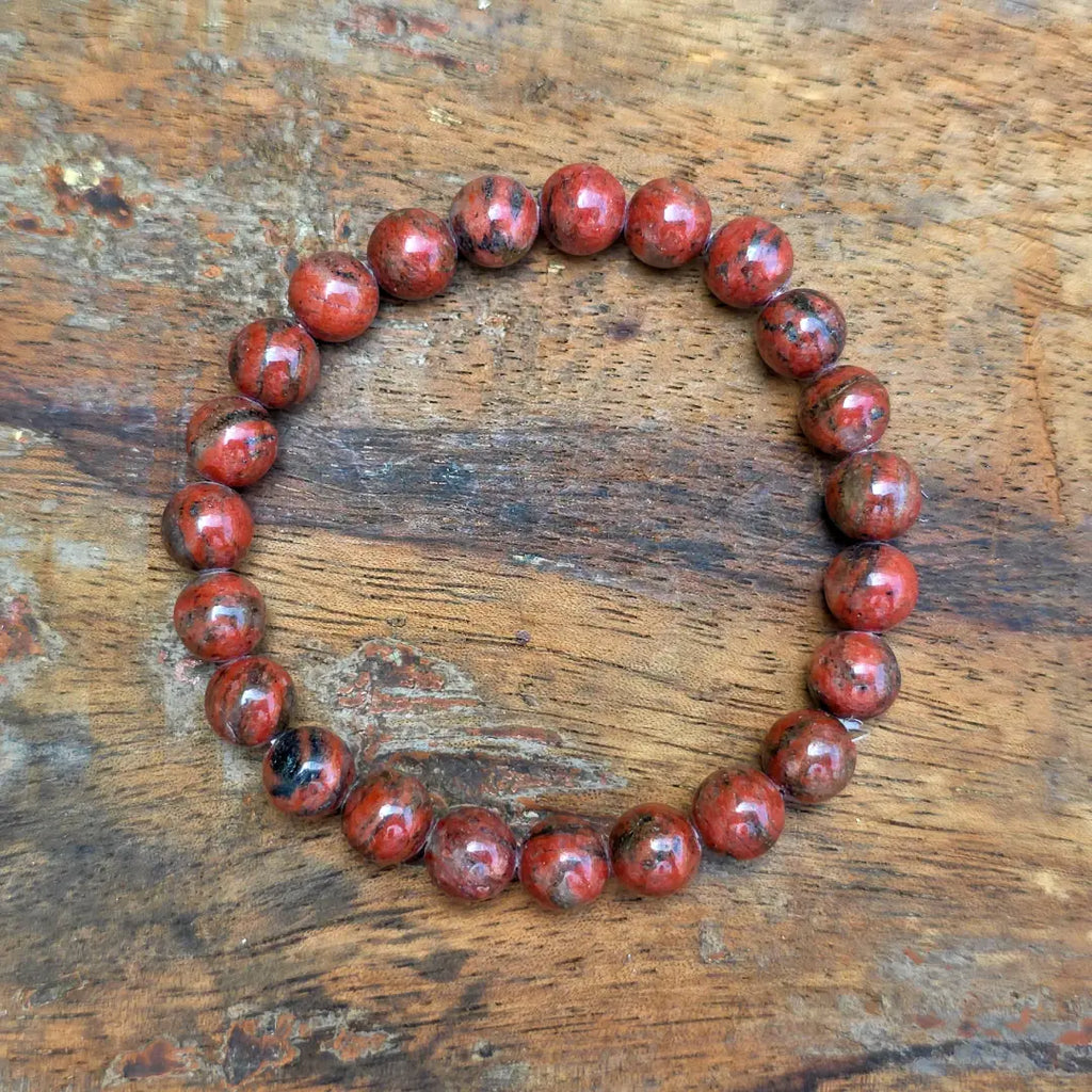 Red Jasper Bracelet – Natural Stone for Strength & Stability