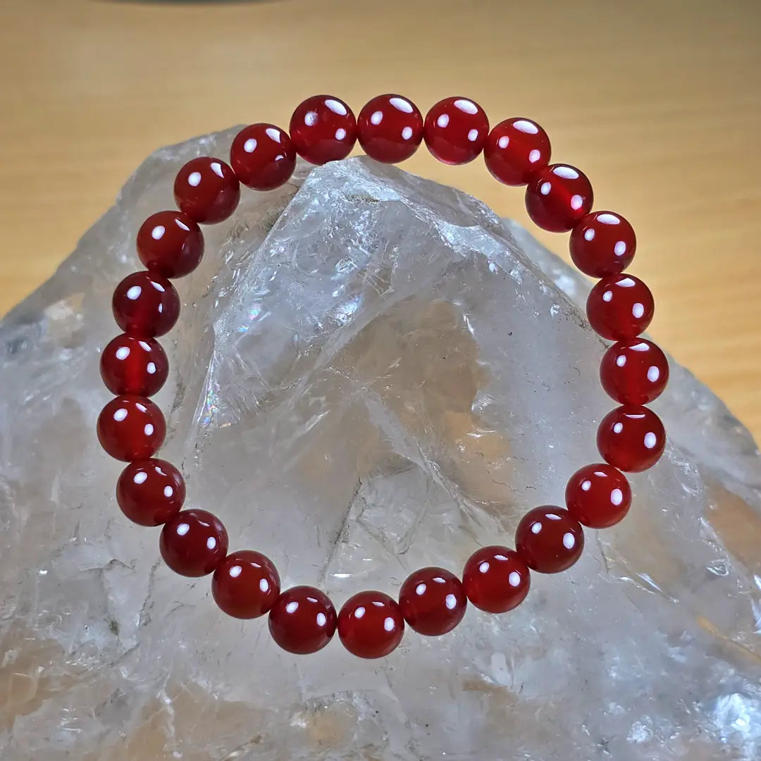 Red Onyx Healing Bracelet – Genuine Gemstone Jewelry for Men & Women