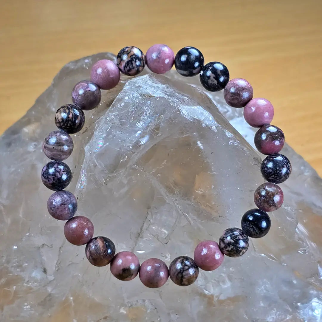 Rhodonite Bracelet – Natural Stone of Love, Healing & Emotional Balance