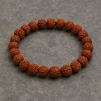 rudraksha bracelet bracelet on a gray background