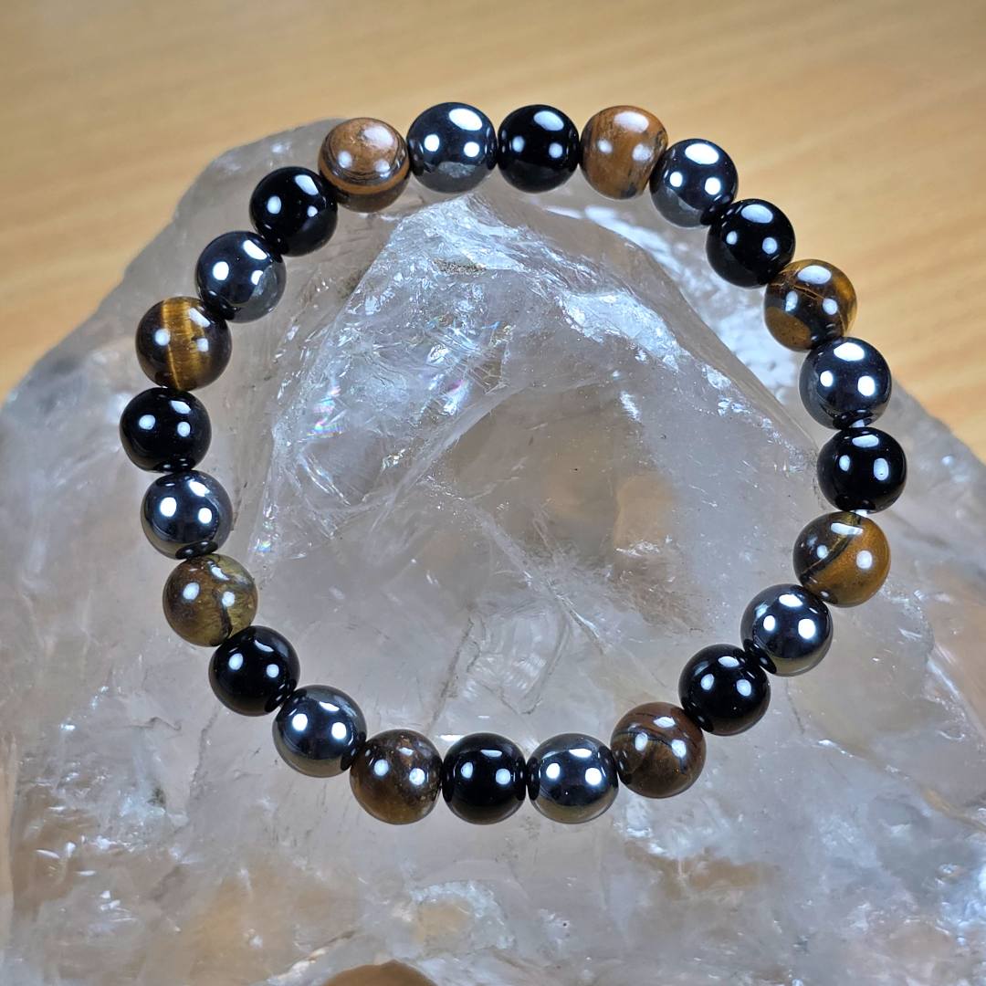 Triple Protection Bracelet – Handcrafted Energy & Spiritual Jewelry