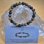 Triple Protection Bracelet – Handcrafted Energy & Spiritual Jewelry
