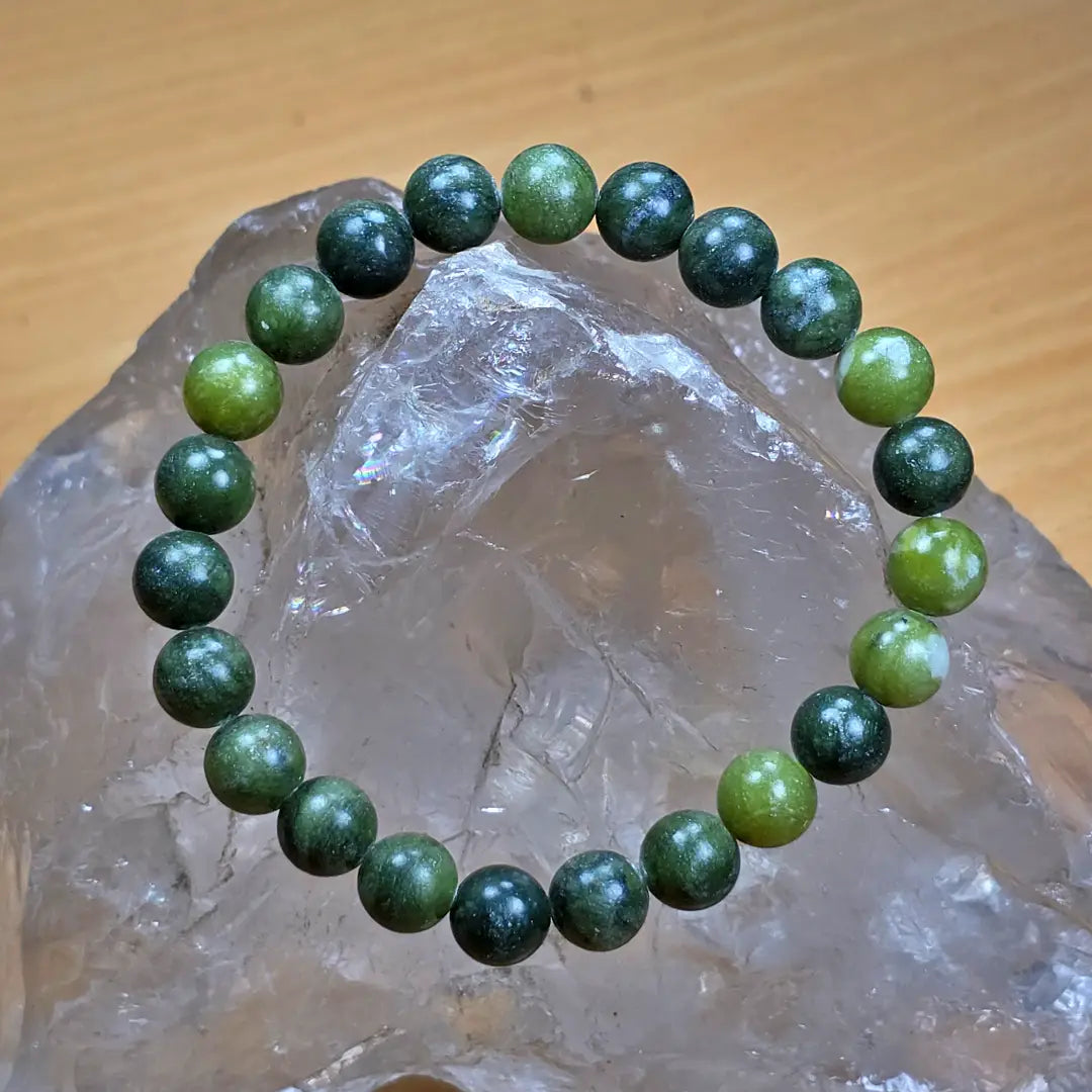 Green Vesuvianite Bracelet – Natural Stone of Growth & Harmony